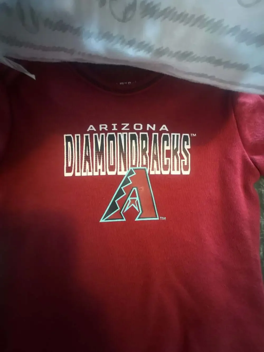 MLB Arizona Diamondbacks Size 9M 3-Piece Bodysuit Bib & Bootie Set Red